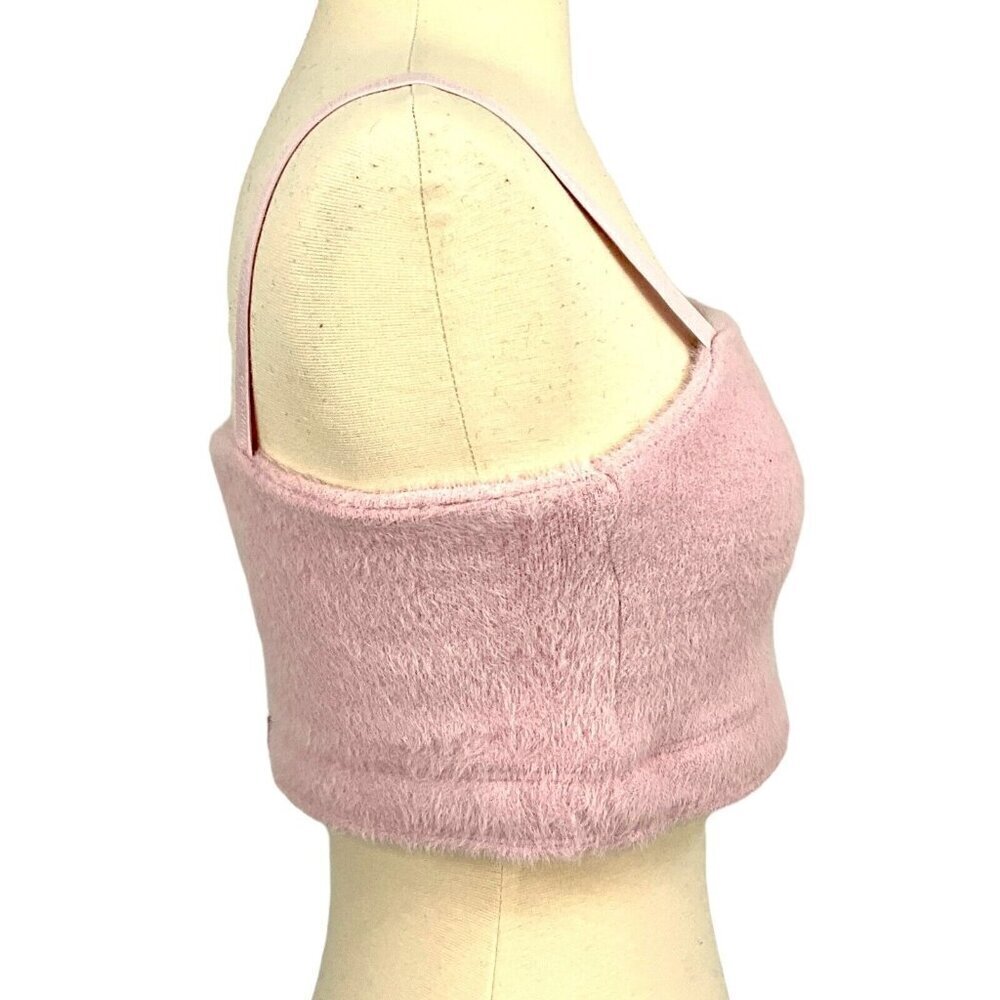 Gymshark Women's M Whitney Eyelash Knit Bandeau Petal Pink Lounge Casual - Picture 4 of 9